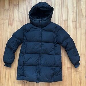 The Group Babaton Park City Black Down Puffer Coat Hooded Full Zip Size Medium